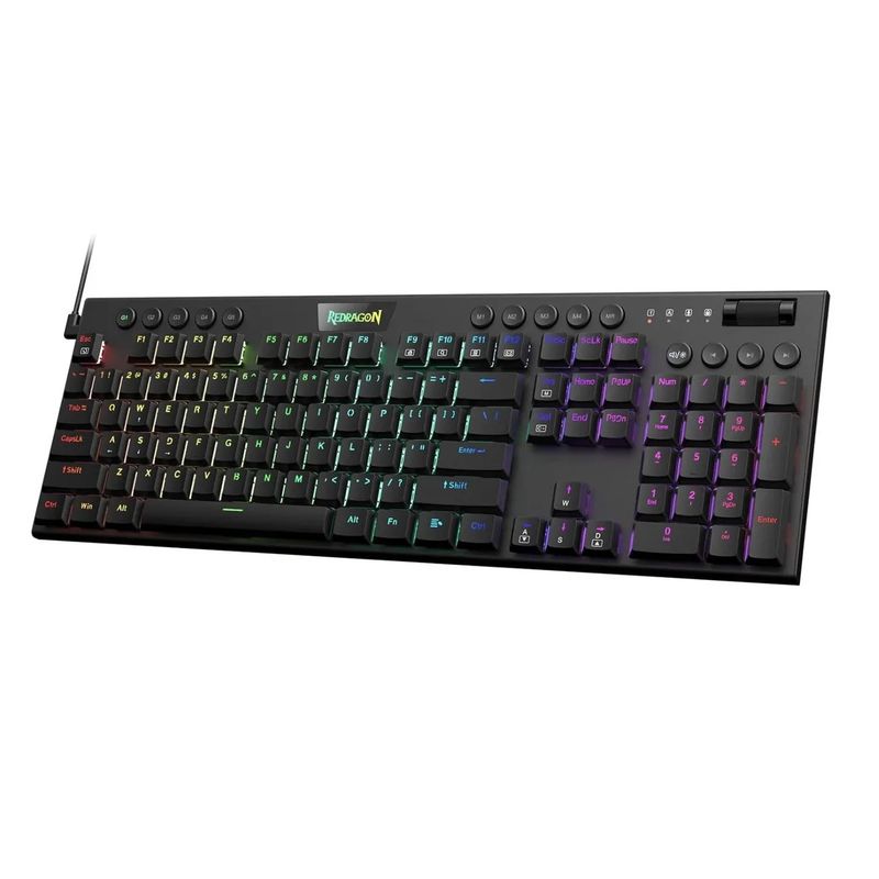 REDRAGON - Teclado Mecanico Low Porfile 100% Sw Red Redragon Horus K619