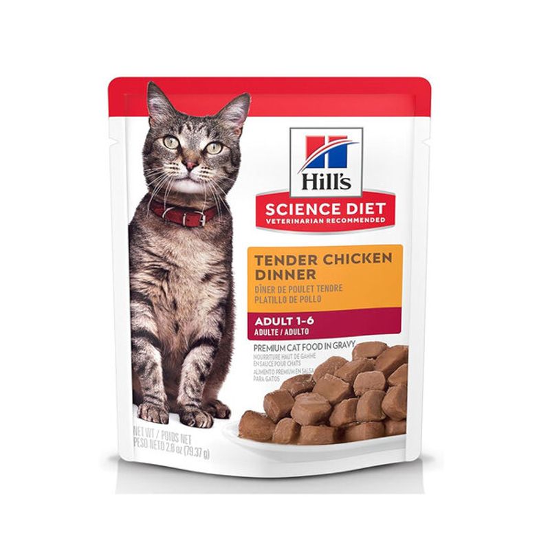 HILLS - Alimento Hiils Pouche Tender Chicken Adulto 1-6 Años 79g