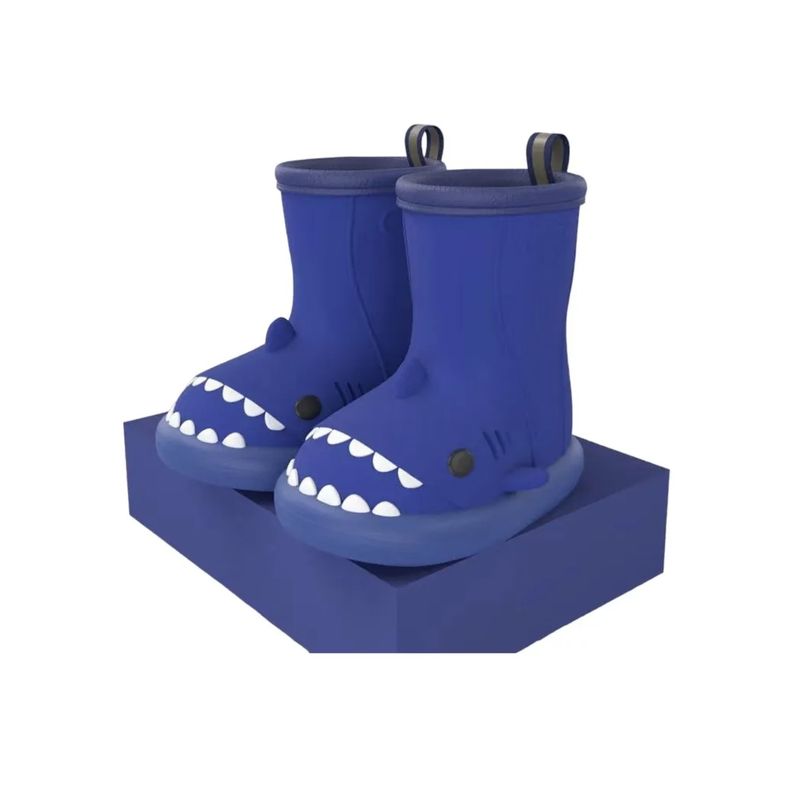 GENERICO - Botas De Lluvia Baby Shark Tiburón Para Niños Y Niñas Azul