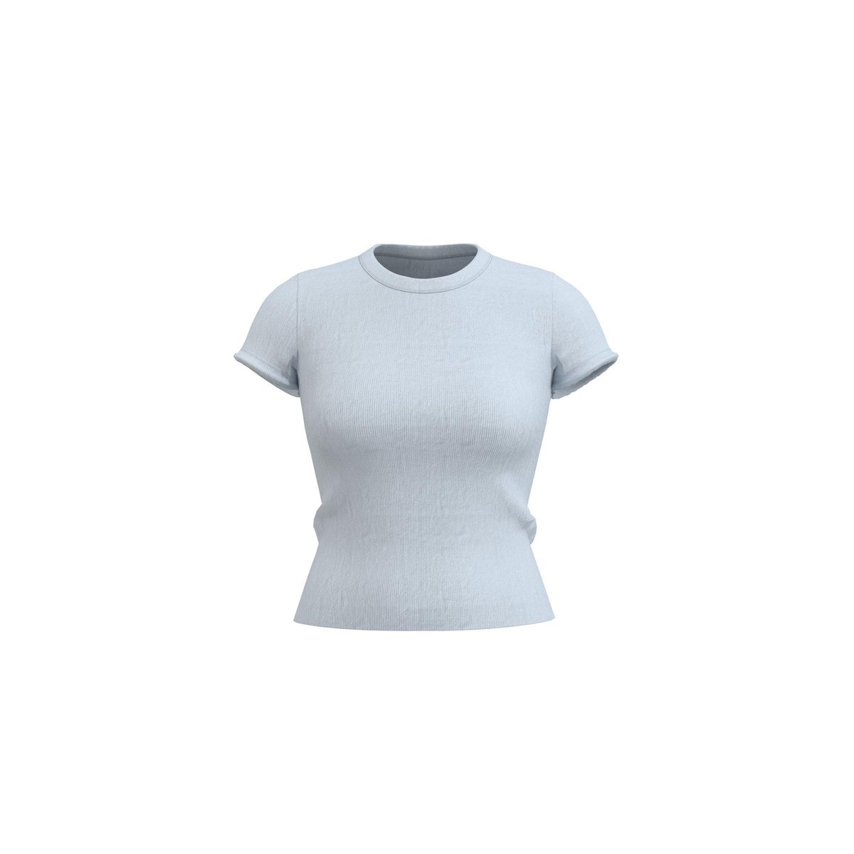 KOAJ - KOAJ Camiseta unicolor manga corta con doblez en puños Mujer
