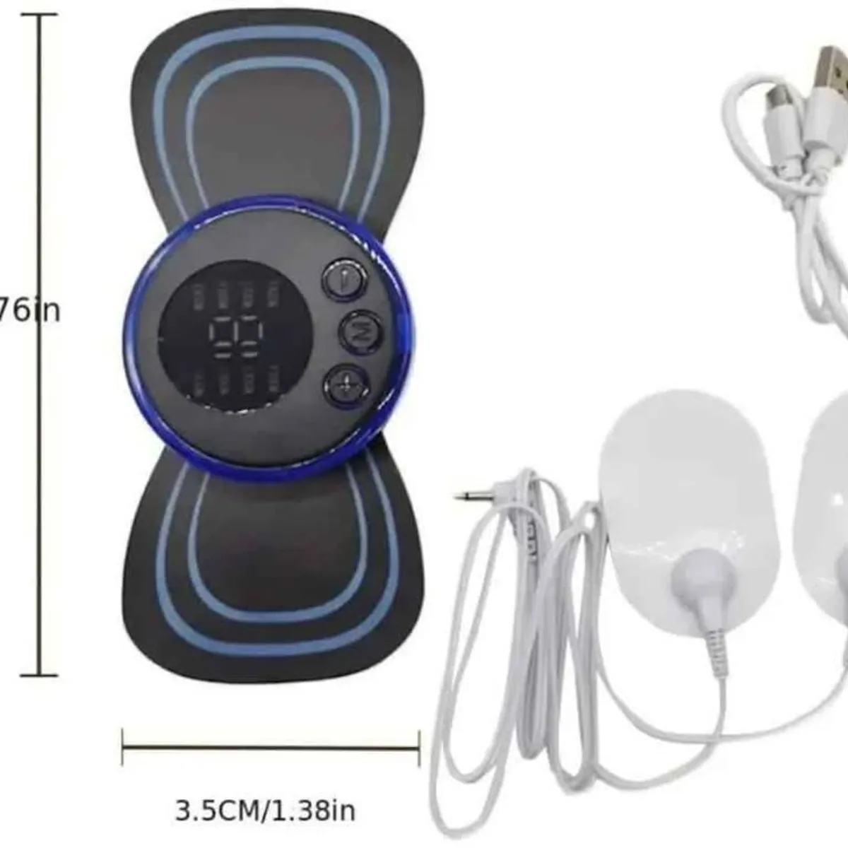 GENERICO - Electroestimulador Muscular Digital Portátil con 19 Niveles de Intensidad y Apagado Automático – Alivio del Dolor y Relajación