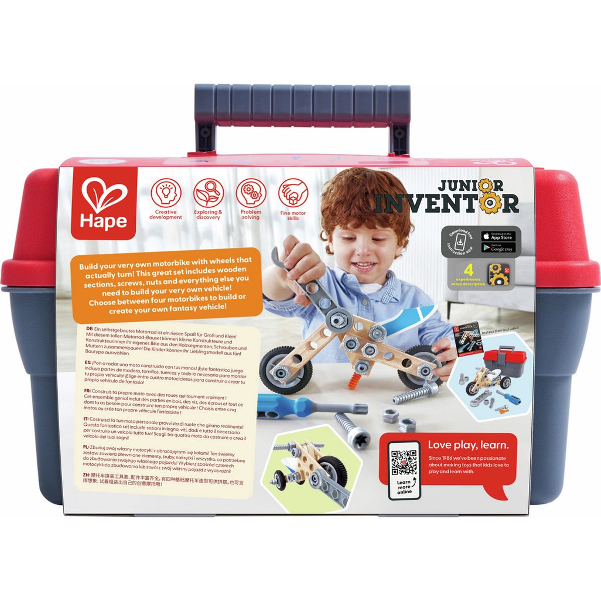 HAPE TOYS - KIT PARA HACER MOTO DE JUGUETE PARA NIÑOS Y NIÑAS