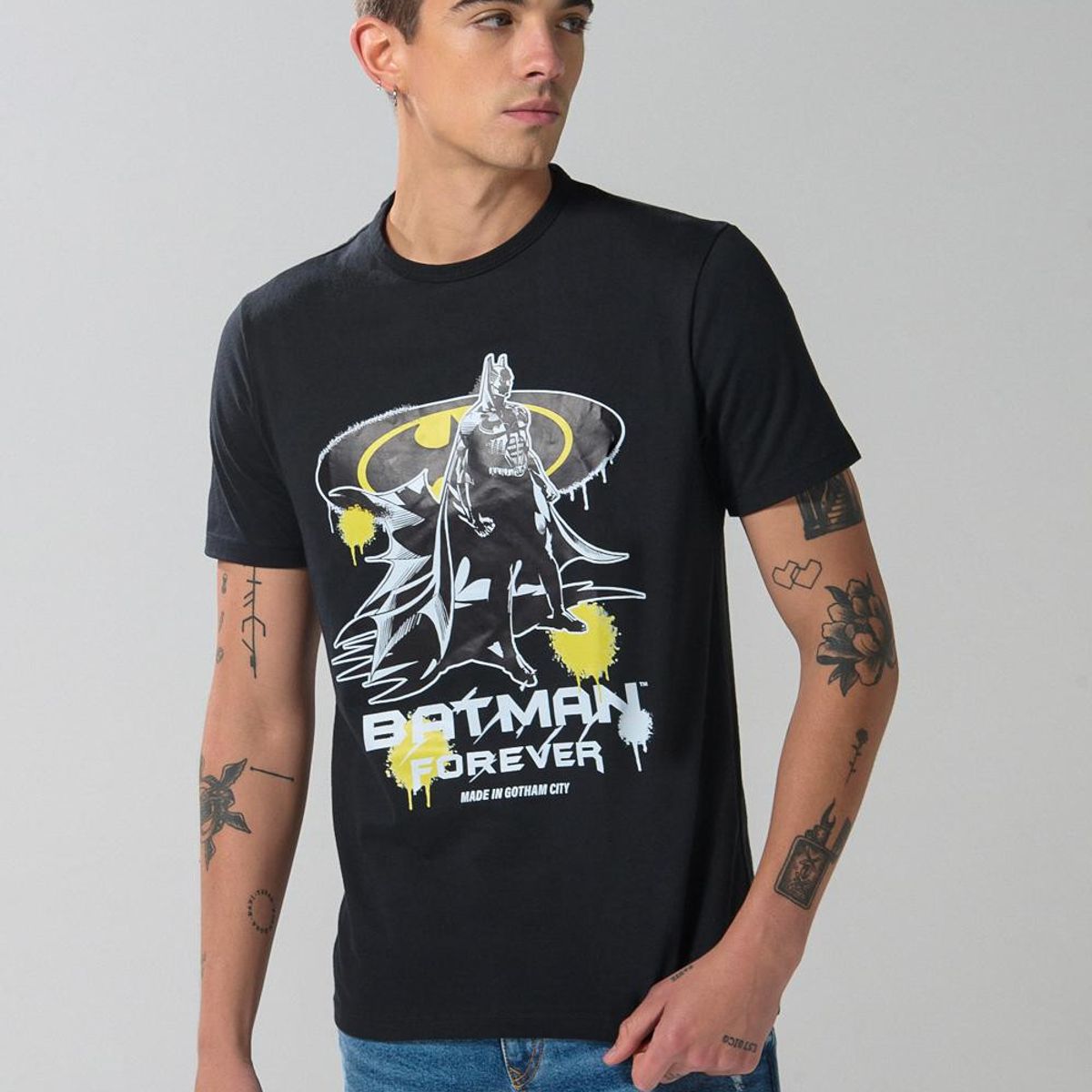 KOAJ - KOAJ Camiseta oversize manga corta de Batman Hombre
