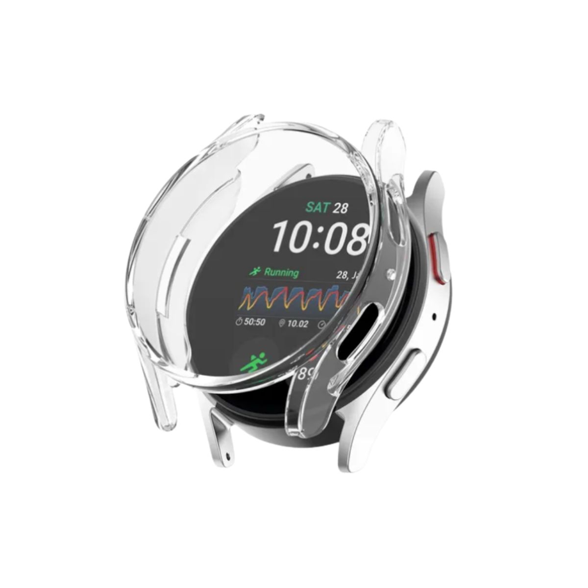 GENERICO - Funda Protectora Para Samsung Galaxy Watch 4/5 y Fe de 40 mm color transparente