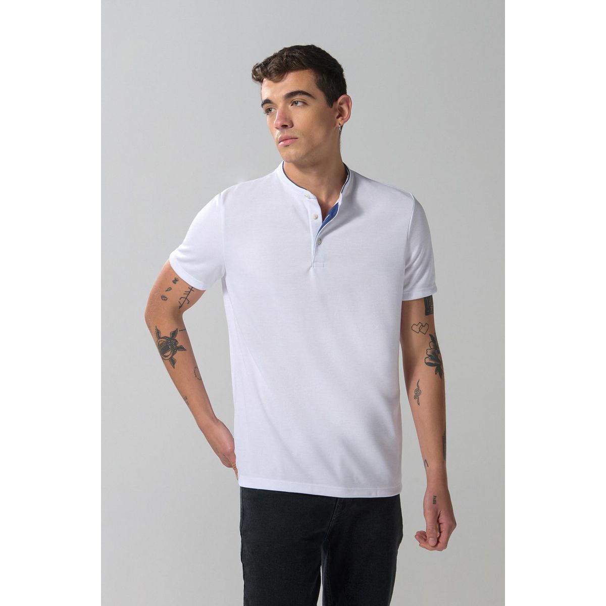 KOAJ - KOAJ CAMISETA POLO YEZTIK CUELLO NERÚ CON VIVO Hombre
