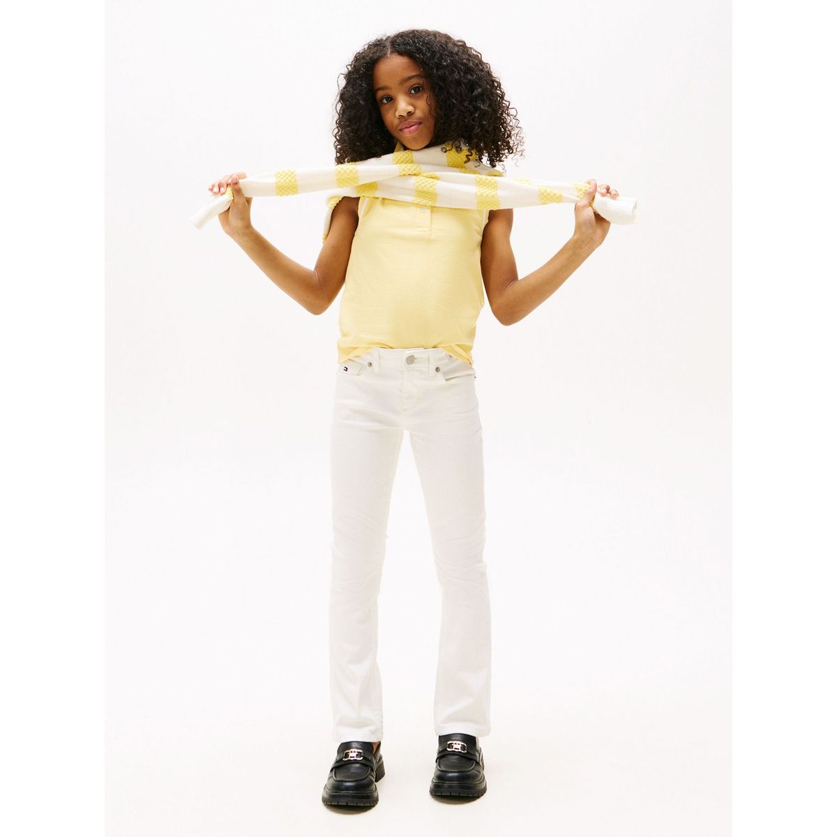 TOMMY HILFIGER - Polo amarillo sin mangas con cuello ribeteado Tommy Hilfiger