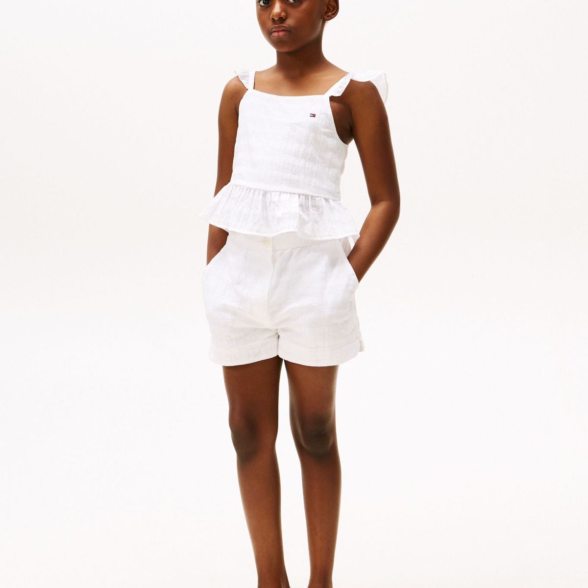 TOMMY HILFIGER - Pantalonetas blanco texturizados Tommy Hilfiger