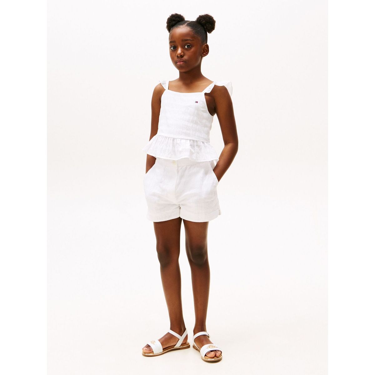 TOMMY HILFIGER - Pantalonetas blanco texturizados Tommy Hilfiger