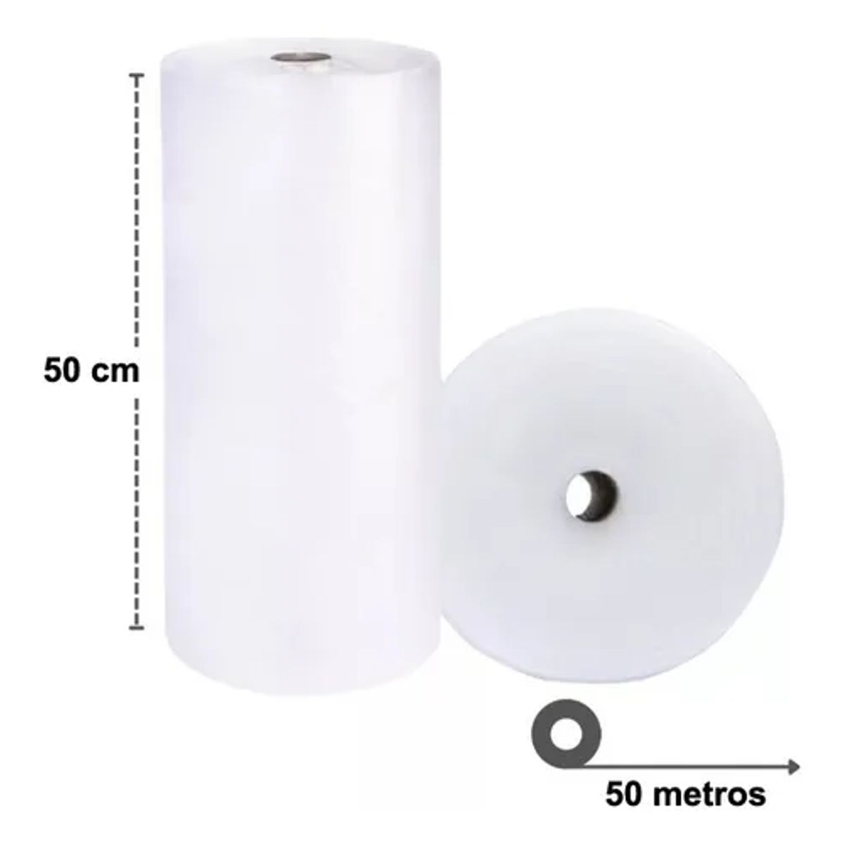 GENERICO - Rollo de Papel burbuja Plástico de 50 cm x 50 metros