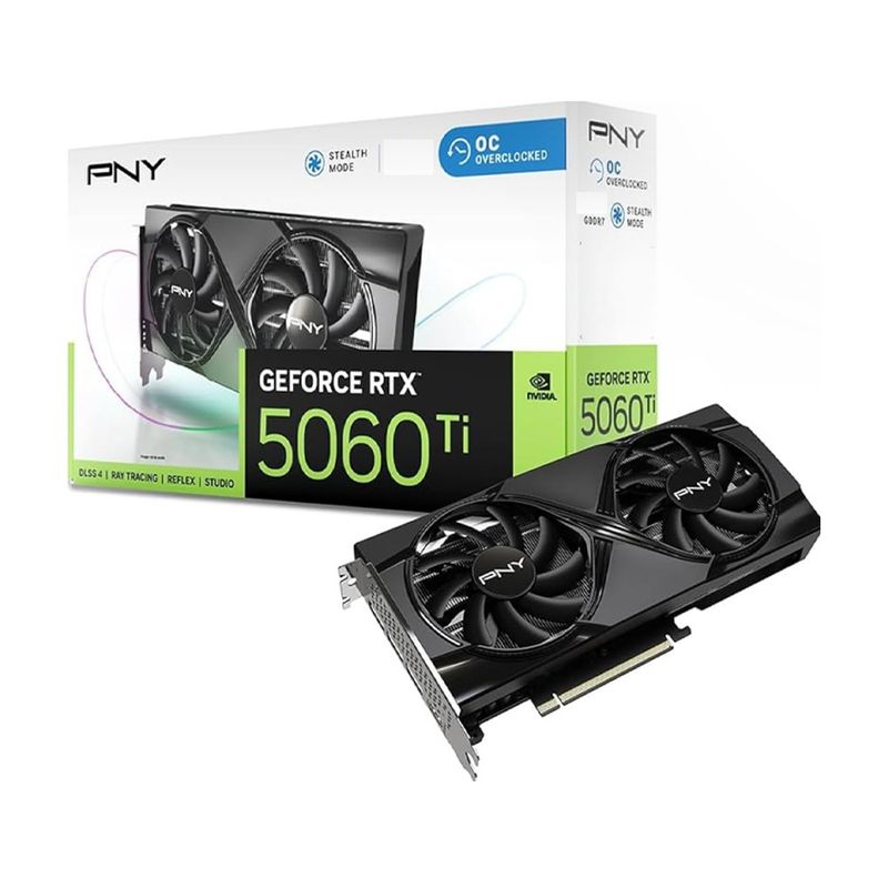 PNY - TARJETA GRAFICA PNY GEFORCE RTX 5060TI 16GB GDDR7 DPX3 DLSS4 2FANS