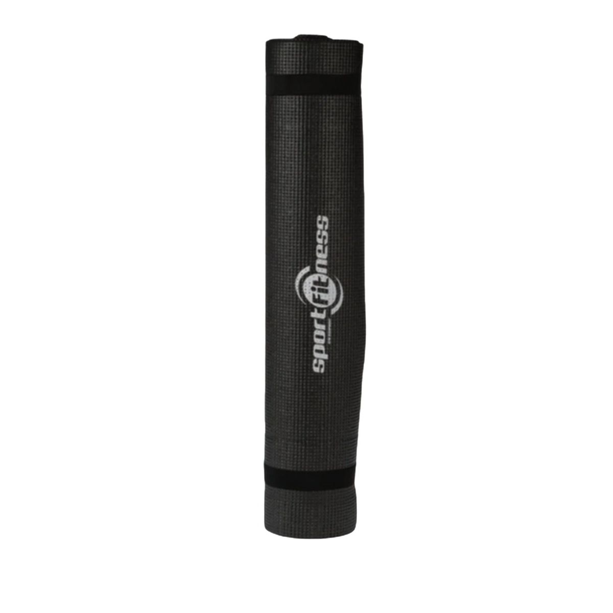 SPORT FITNESS - Colchoneta Yoga Mat Pilates Sportfitness 6mm Ejercicio + Cor Color Negro