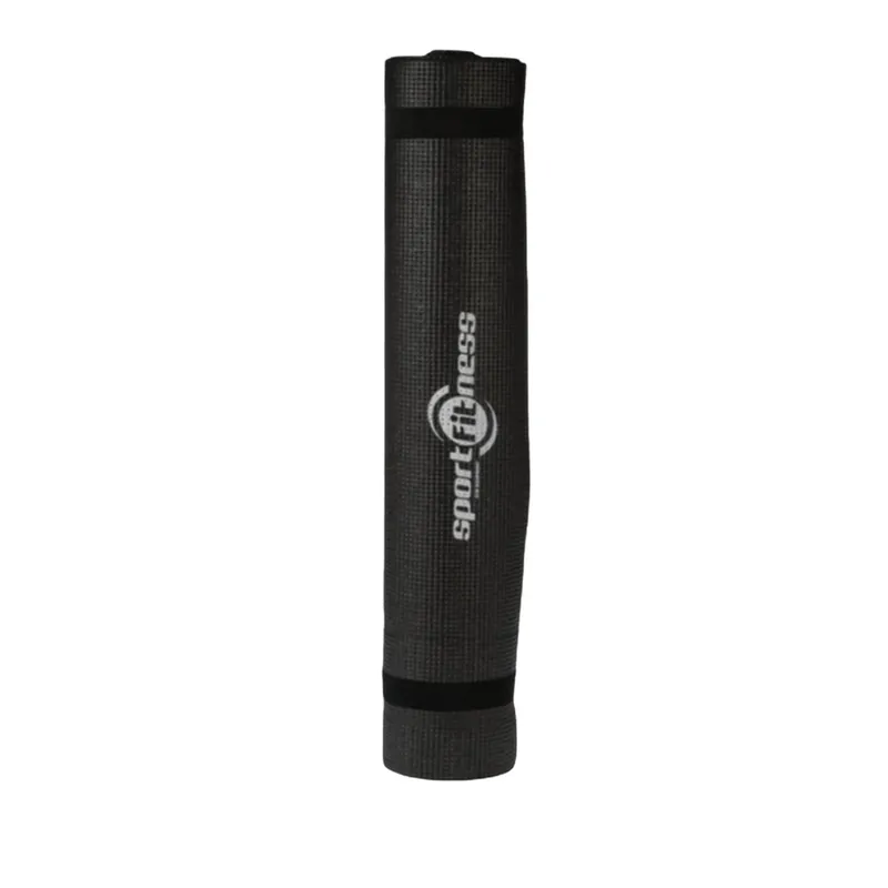 SPORTFITNESS - Colchoneta Yoga Mat Pilates Sportfitness 6mm Ejercicio + Cor Color Negro