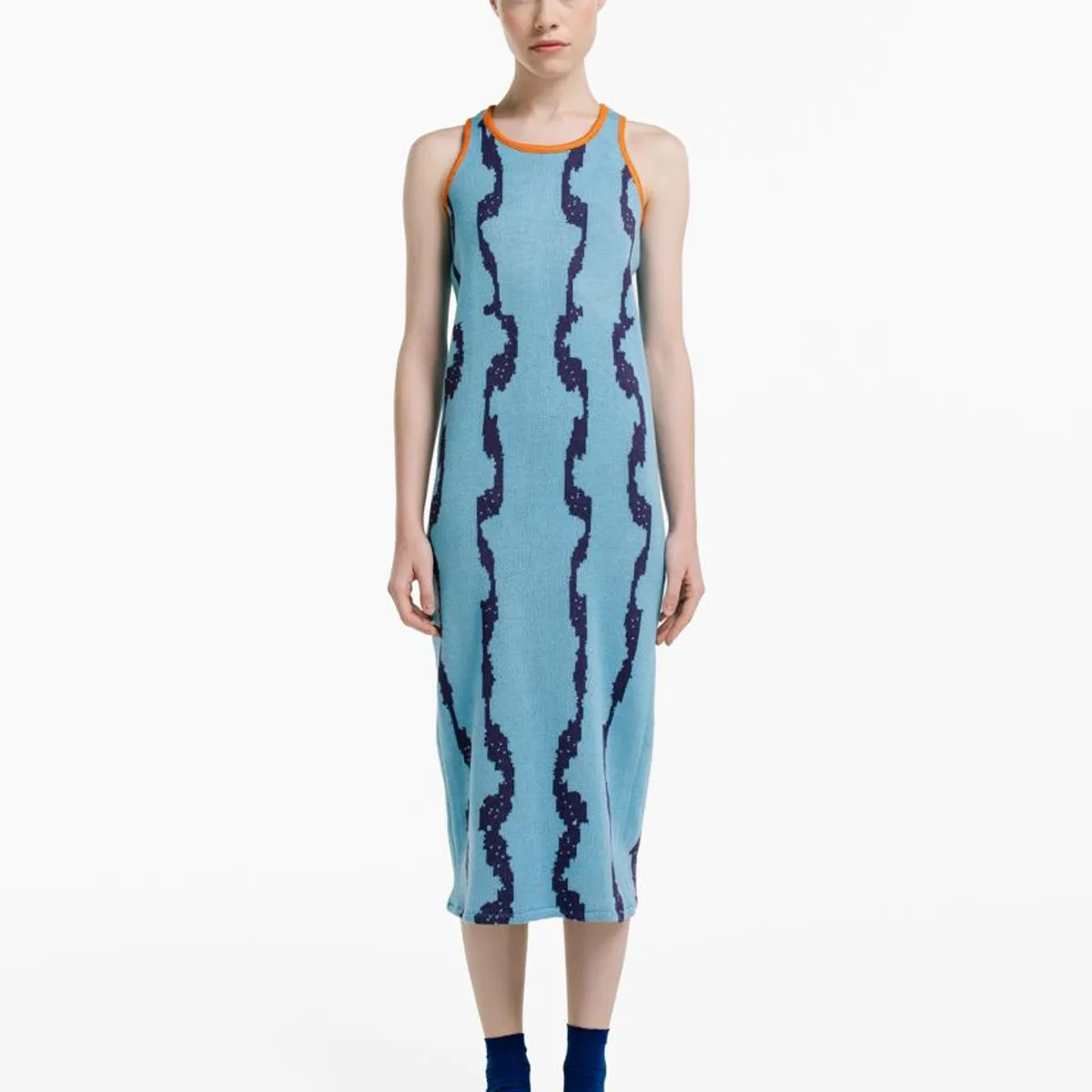 MAGLIONE - Vestido Serpentina Cuello Redondo Sin Mangas