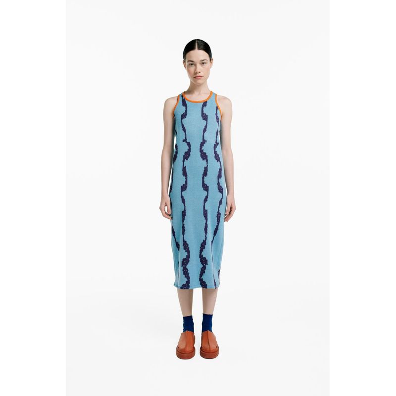 MAGLIONE - Vestido Serpentina Cuello Redondo Sin Mangas