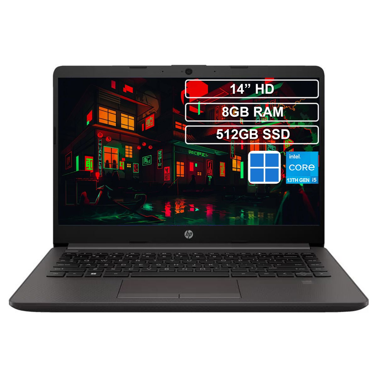 HP - Portátil HP 240R G9 Core i5 1335U 8GB 512GB HD Win 11 Home