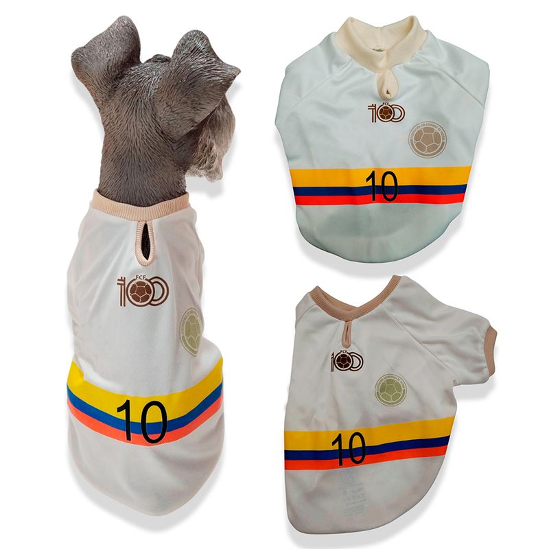 GENERICO - CAMISETA PARA PERRO SELECCION COLOMBIA CENTENARIO TALLA L