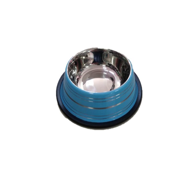 GENERICO - COMEDERO ANTIDESLIZANTE AEDBNTCRS-04 RAYAS AZUL