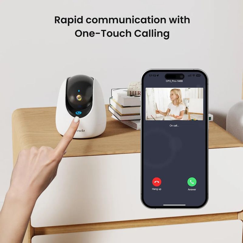TENDA - Cámara De Seguridad Inalambrica Wifi Tenda Cp3 Pro3mpx