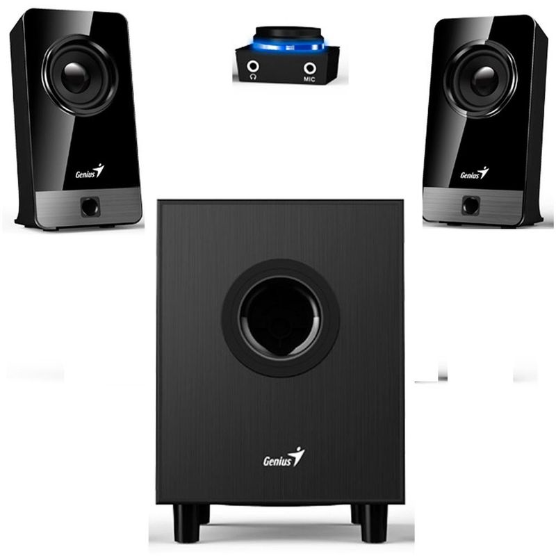 GENIUS - Parlante Genius SW-2.1 300X Con Subwooferr - Negro
