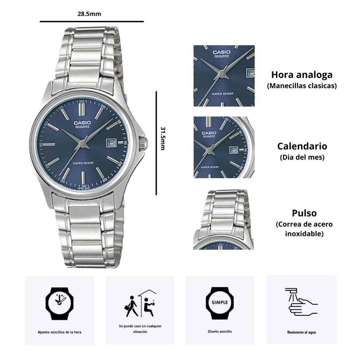 CASIO - Reloj Casio Modelo LTP-1183A-2A Diseño Elegante