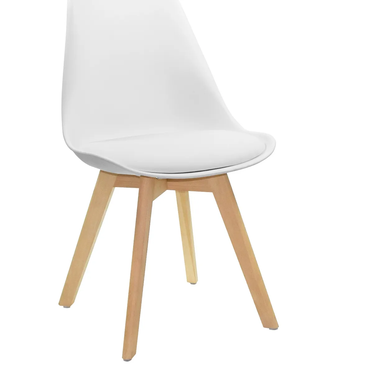 RTA MUEBLES - Set x 4 Unidades Silla S-53 - Bm-053-D1 Blanco-Café SBC 7564 RTA_.