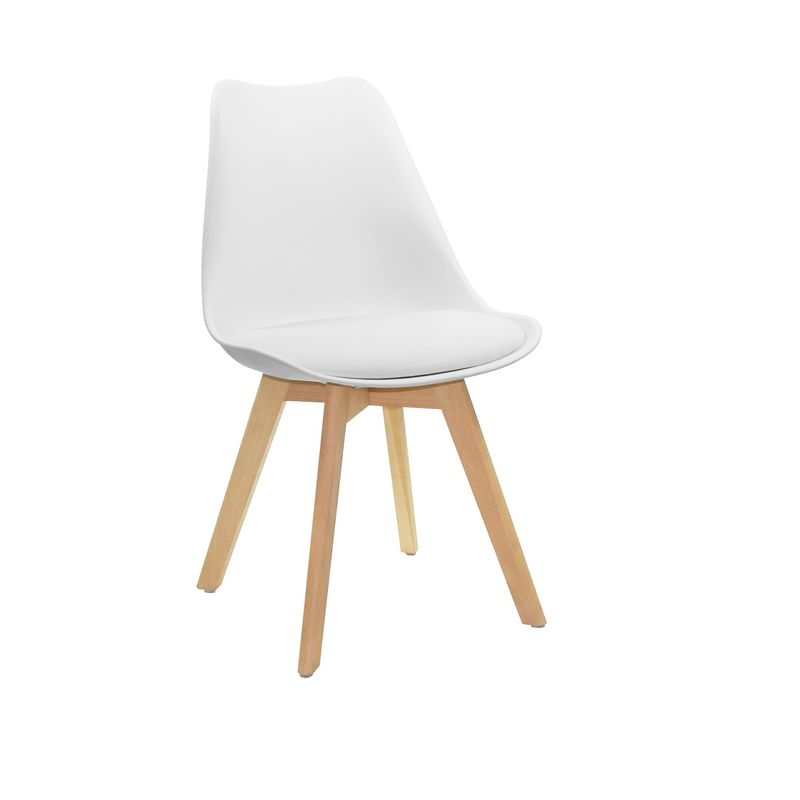 RTA MUEBLES - Set x 4 Unidades Silla S-53 - Bm-053-D1 Blanco-Café SBC 7564 RTA