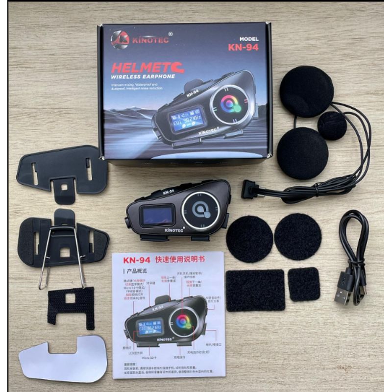 GENERICO - Intercomunicador Motocicleta Kn-94  Impermeable Larga Duracion