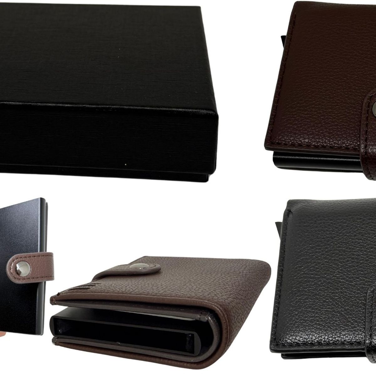 MAZUGI - Billetera Tarjetero Porta documentos Cartera 4 Compartimiento