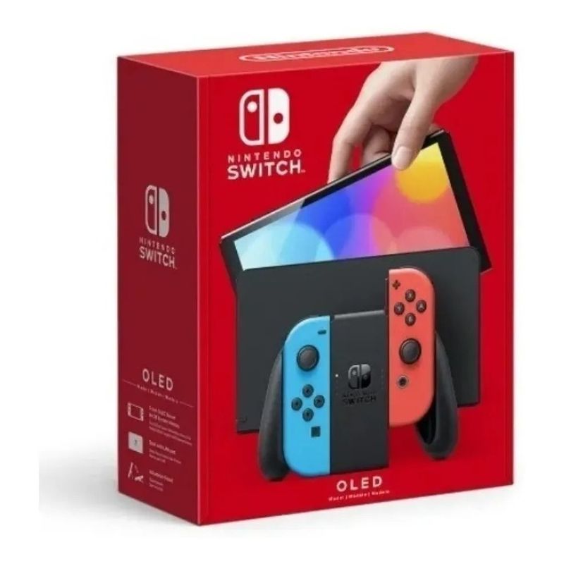 NINTENDO - Nintendo Switch OLED 64 GB + 3 Juegos + Estuche de Viaje