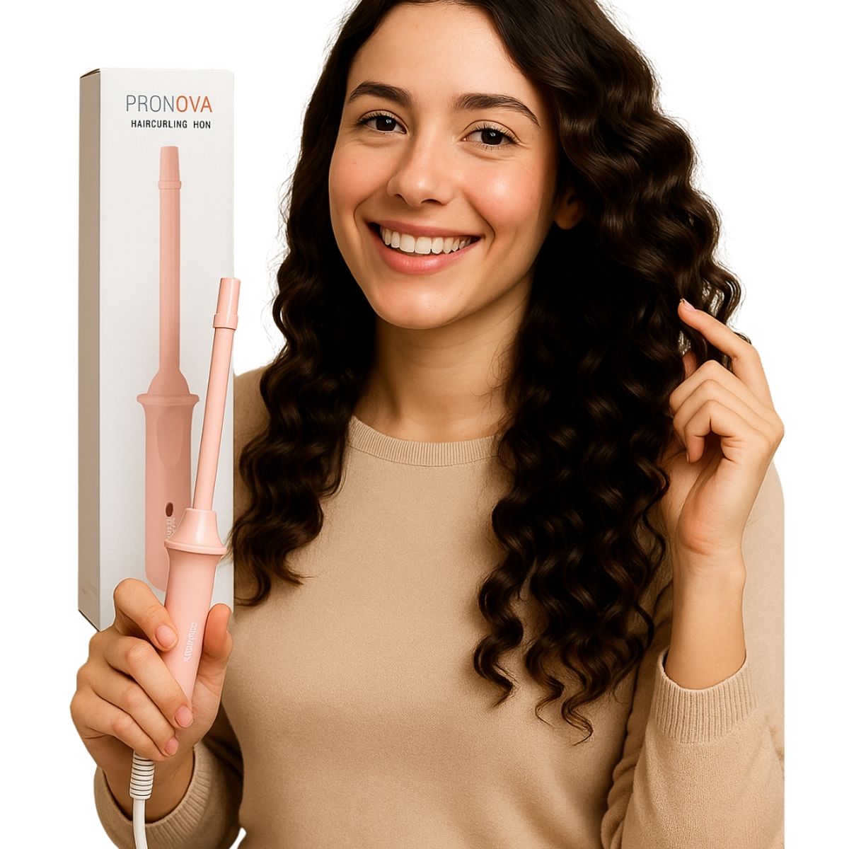 GENERICO - Pinza Rizadora Delgada 9 mm Varita Fina Cerámica