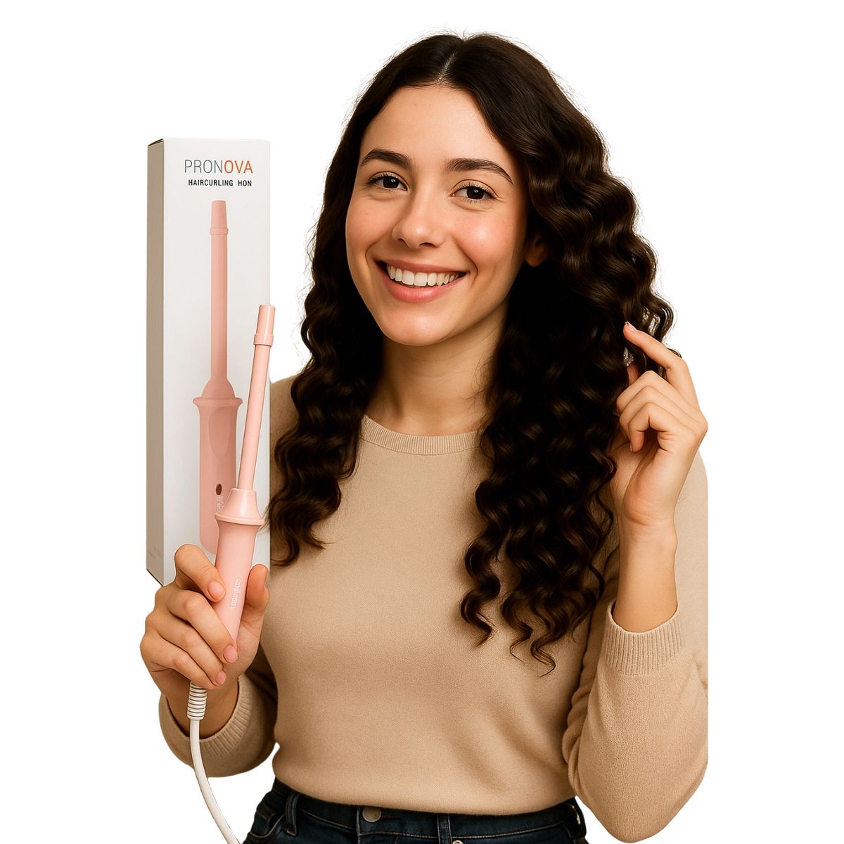 GENERICO - Pinza Rizadora Delgada 9 mm Varita Fina Cerámica