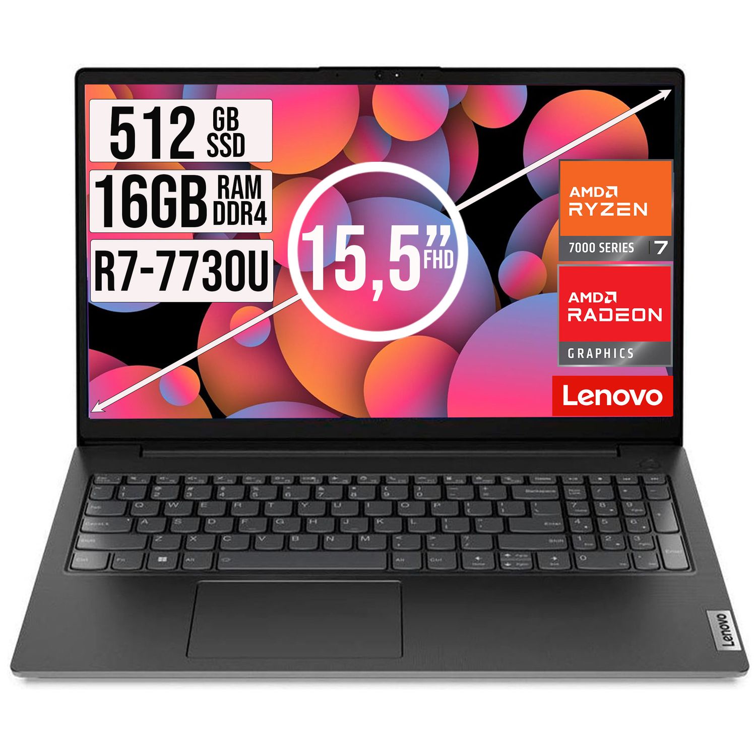 PORTATIL LENOVO RYZEN 7 512GB 16GB $1.719.900 CMR