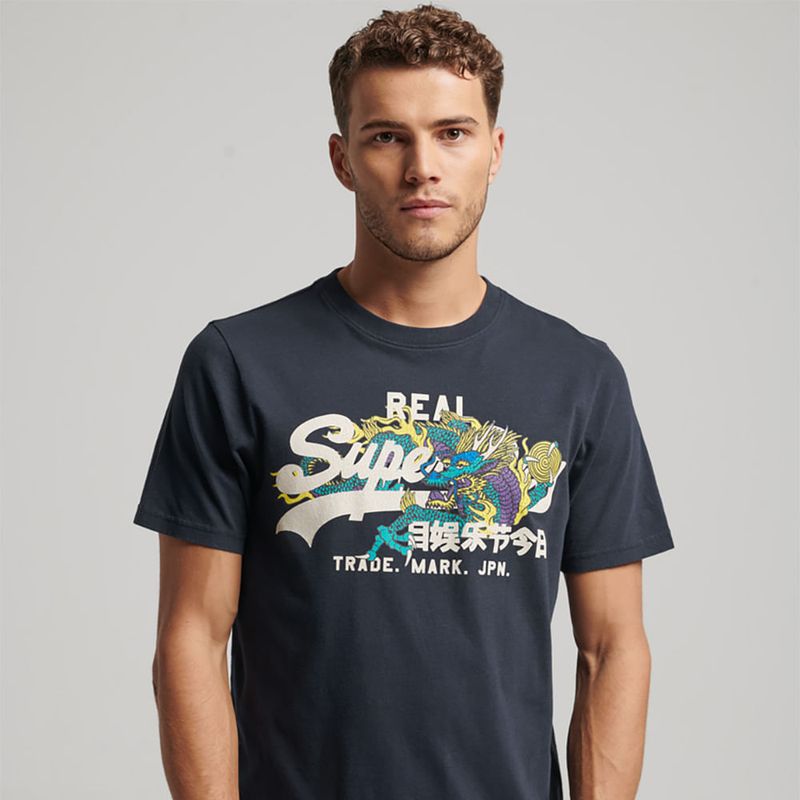 SUPERDRY - Camiseta Para Hombre Vintage Vl Narrative Tee Superdry