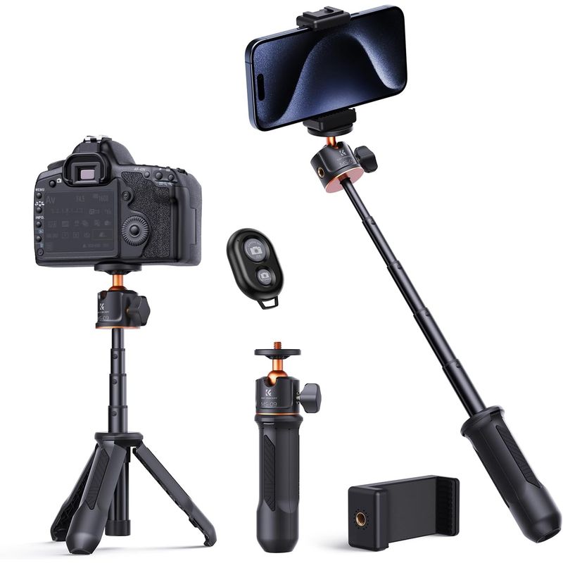 K&F CONCEPT - Tripode Extensible Selfie Stick K&F Concept MS09 para Camara o Celular