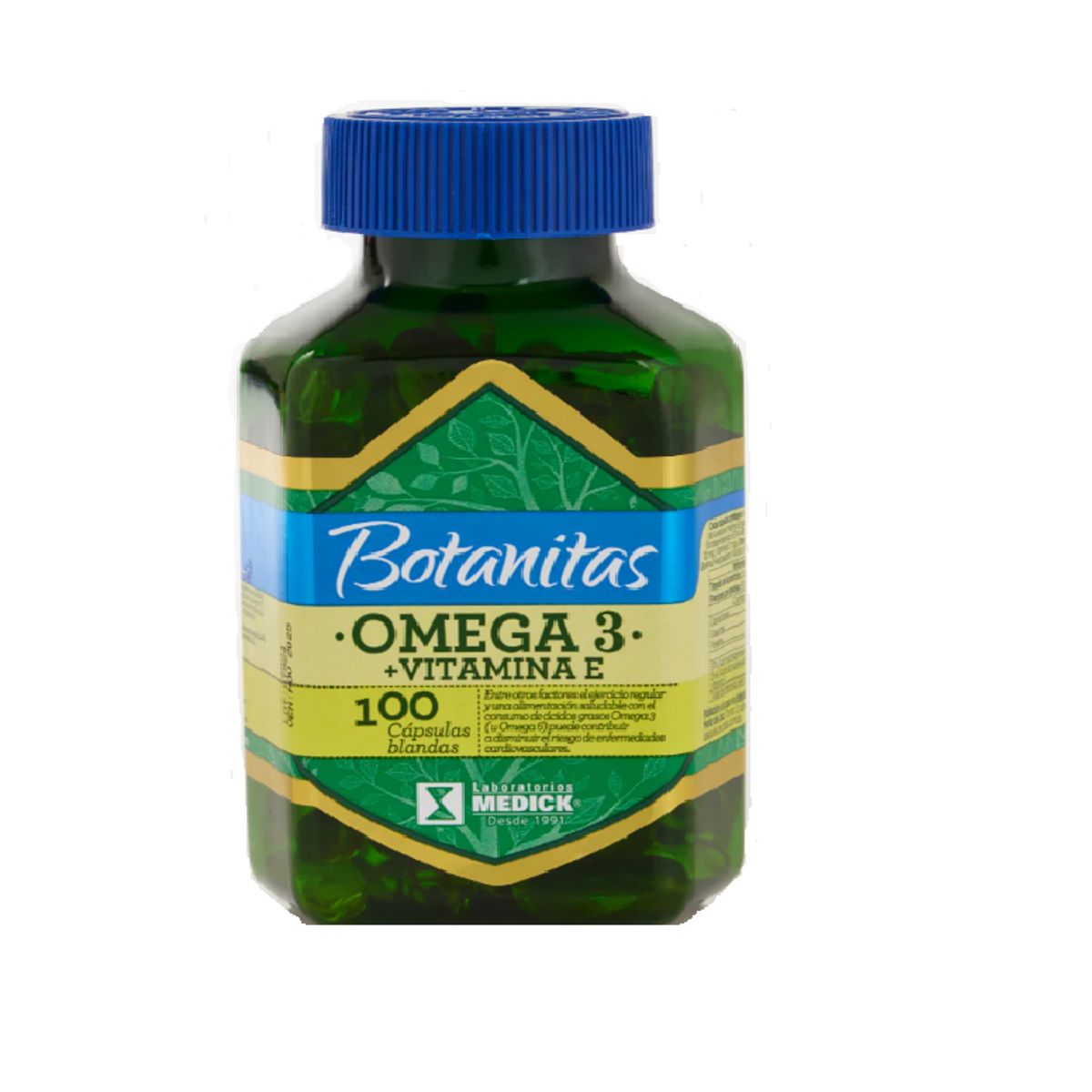 NATURAL BOTANIC - OMEGA 3 + VITAMINA E X 100 CAPSULAS/ BOTANITAS