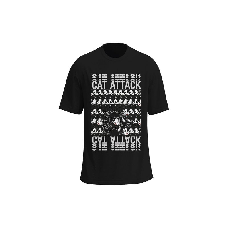 KOAJ - KOAJ Camiseta manga corta con estampado de Gato Felix. Hombre