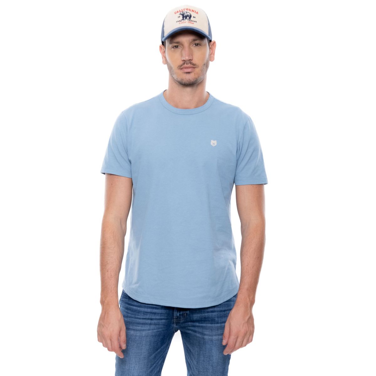 COLOR BLUE - Camiseta Manga Corta Con Logo