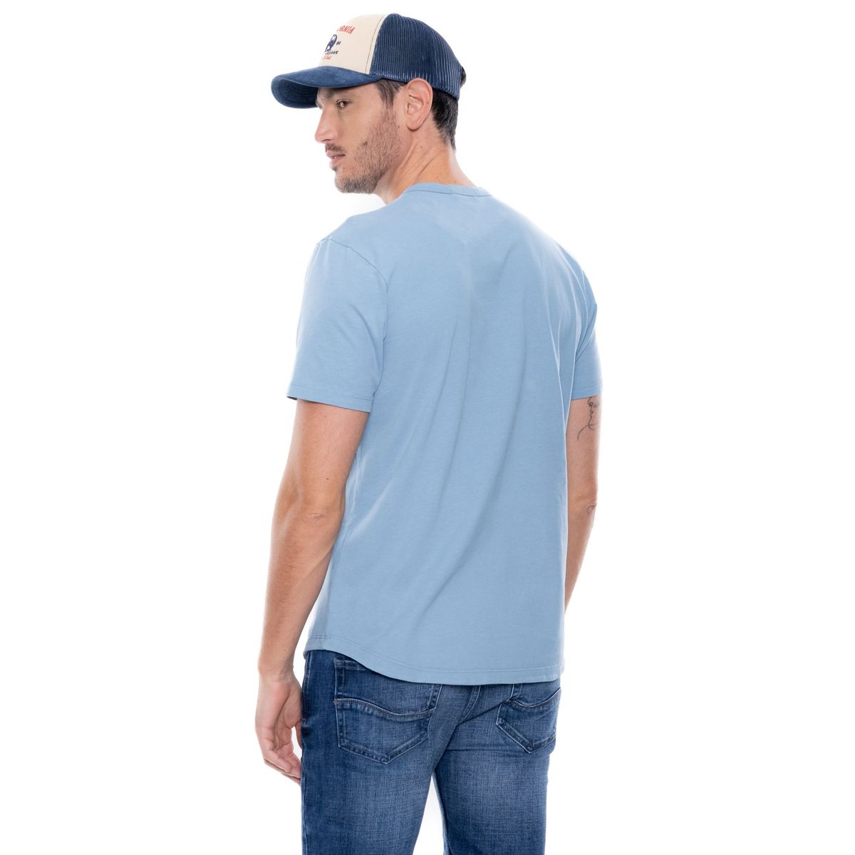 COLOR BLUE - Camiseta Manga Corta Con Logo