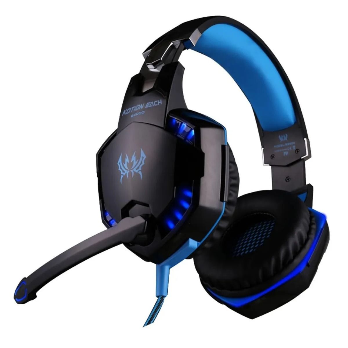 KOTION - Audifonos Diadema Gamer Iluminacion Kotion Each G2000  Azul