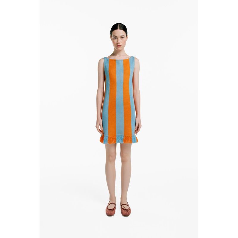MAGLIONE - Mini Vestido Verano Cuello Redondo Sin Mangas