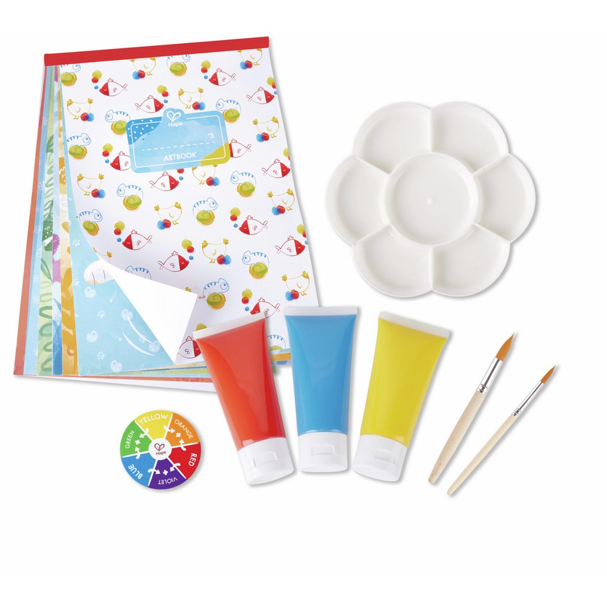 HAPE TOYS - SET DE PINTURA MEZCLA DE COLORES PARA NIÑOS HAPE