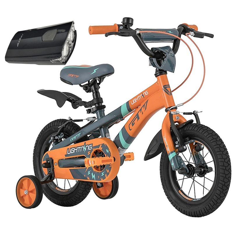 GW - Bicicleta Niño Niña Gw Rin 12 Con Accesorios Ruedas Auxiliar