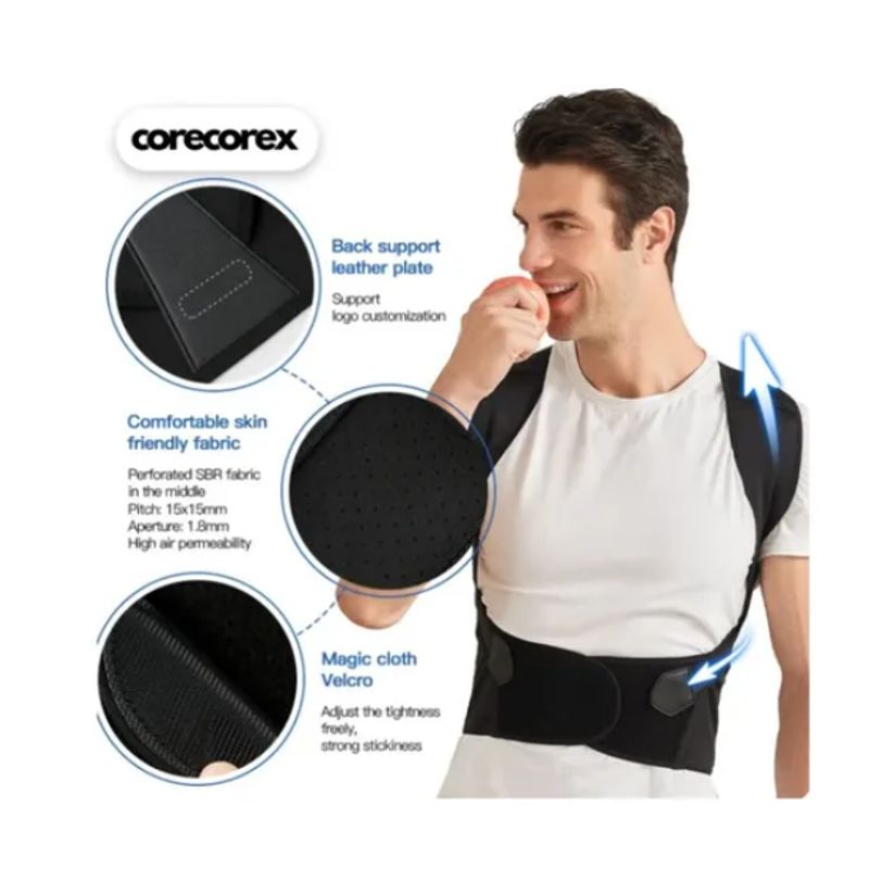 GENERICO - CORRECTOR DE POSTURA FLEXIBLE Y AJUSTABLE