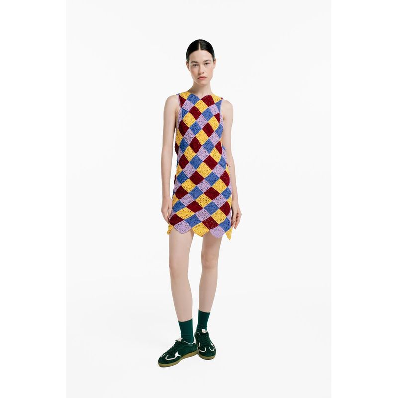 MAGLIONE - Mini Vestido Jardin Cuello Redondo Sin Mangas