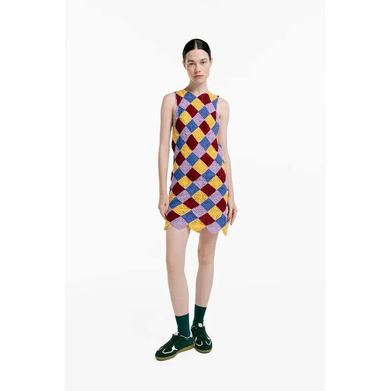 MAGLIONE - Mini Vestido Jardin Cuello Redondo Sin Mangas