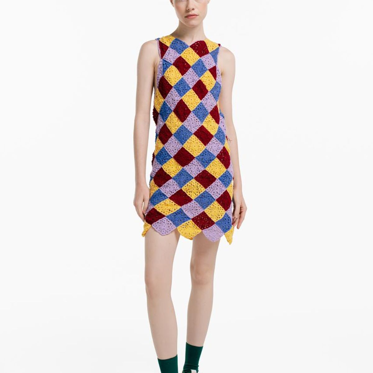 MAGLIONE - Mini Vestido Jardin Cuello Redondo Sin Mangas