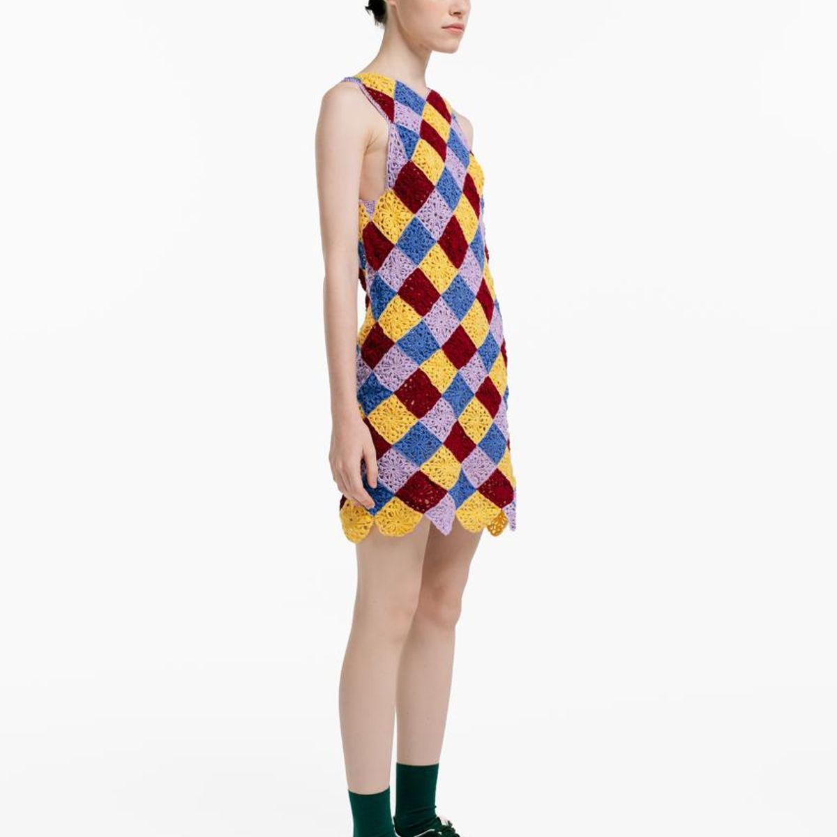 MAGLIONE - Mini Vestido Jardin Cuello Redondo Sin Mangas