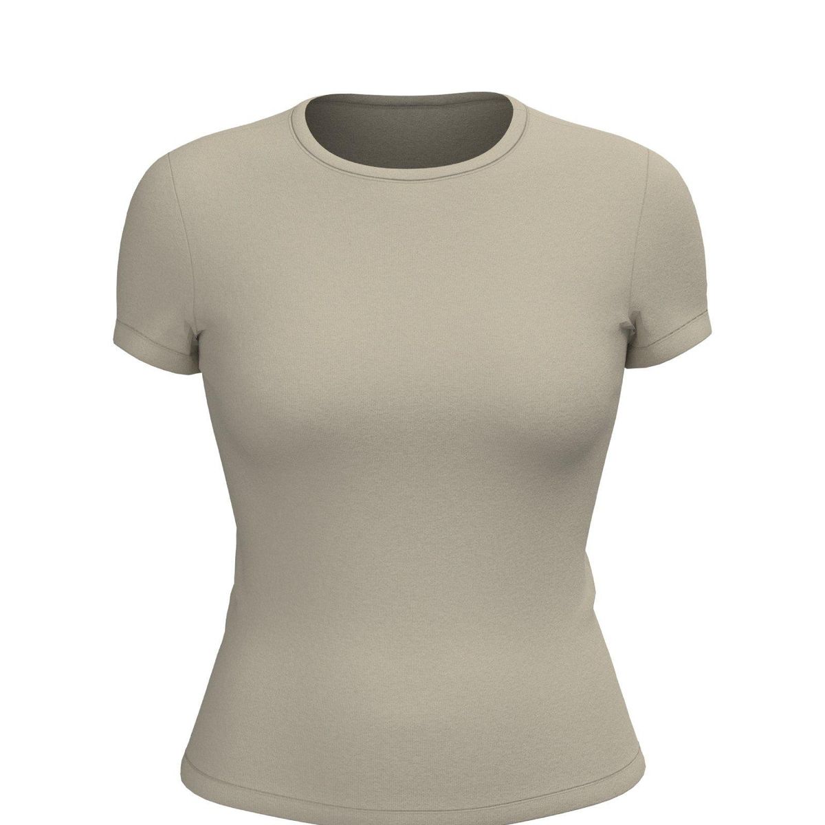 KOAJ - KOAJ Camiseta unicolor en rib texturizada con manga corta Mujer