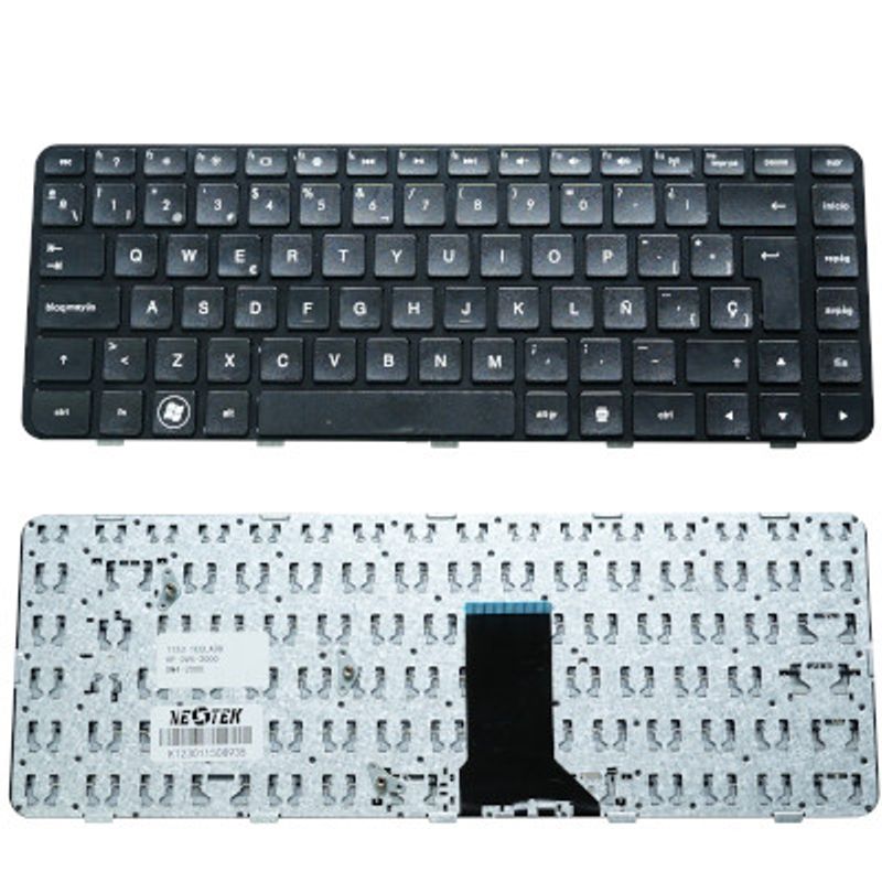 NEOTEK - Teclado Repuesto HP Pavilion DV5-2000  DM4-2000 Español Latino con Ñ Negro