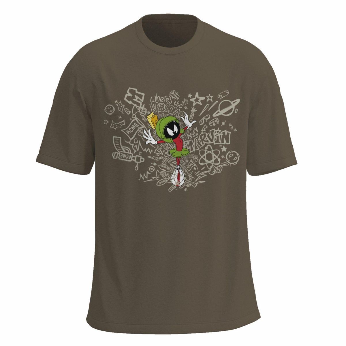 KOAJ - KOAJ Camiseta manga corta con estampado en frente de Looney  Hombre